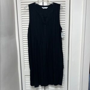 Sonoma Black Linen Sleeveless dress size xl